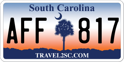 SC license plate AFF817