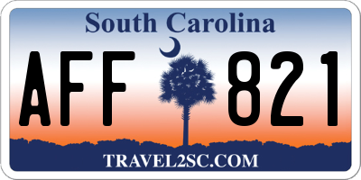 SC license plate AFF821