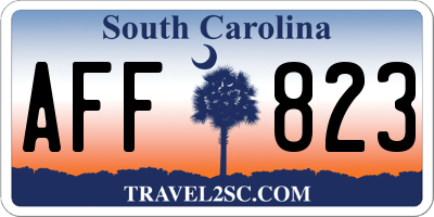 SC license plate AFF823