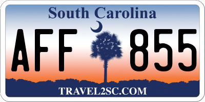SC license plate AFF855
