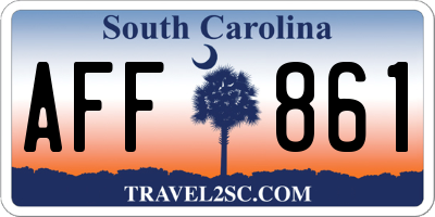 SC license plate AFF861