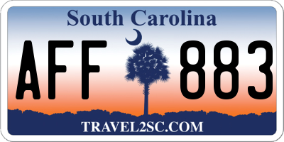 SC license plate AFF883
