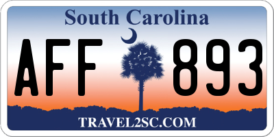 SC license plate AFF893