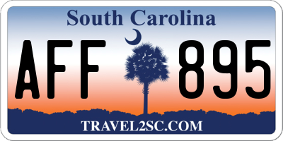 SC license plate AFF895