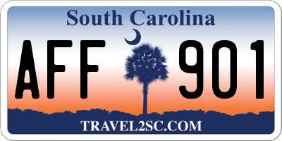 SC license plate AFF901