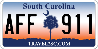 SC license plate AFF911