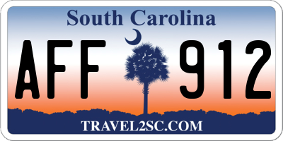 SC license plate AFF912