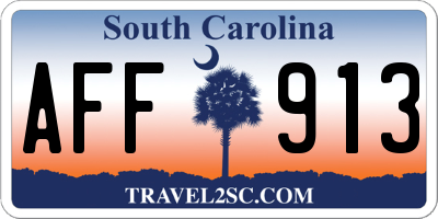 SC license plate AFF913