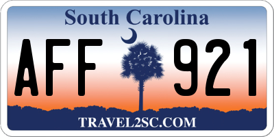 SC license plate AFF921