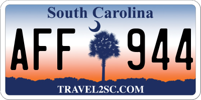 SC license plate AFF944