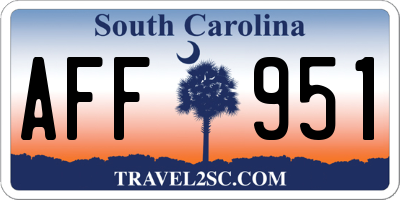 SC license plate AFF951