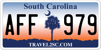 SC license plate AFF979