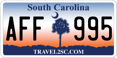 SC license plate AFF995