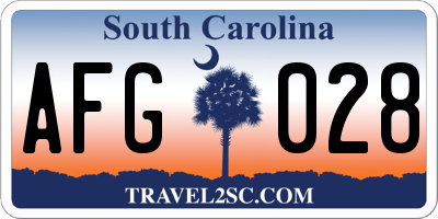 SC license plate AFG028