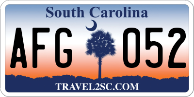 SC license plate AFG052
