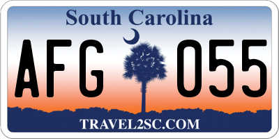 SC license plate AFG055
