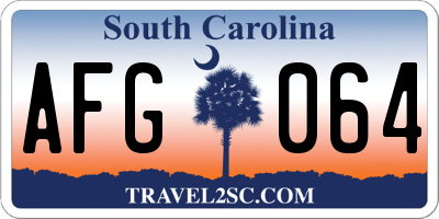 SC license plate AFG064