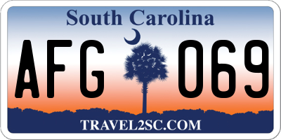 SC license plate AFG069