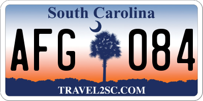 SC license plate AFG084