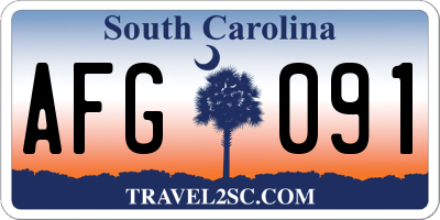 SC license plate AFG091