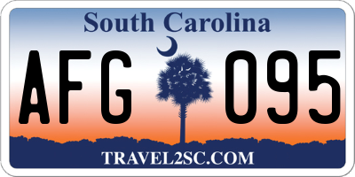 SC license plate AFG095