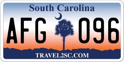 SC license plate AFG096