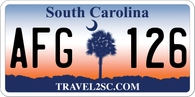SC license plate AFG126