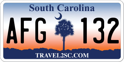 SC license plate AFG132