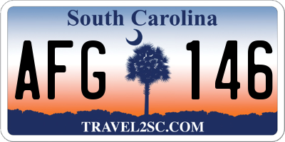 SC license plate AFG146