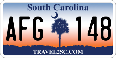 SC license plate AFG148