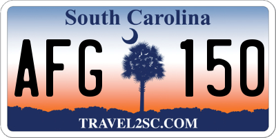 SC license plate AFG150