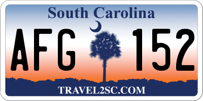 SC license plate AFG152