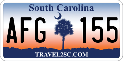 SC license plate AFG155
