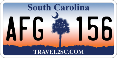 SC license plate AFG156