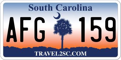 SC license plate AFG159