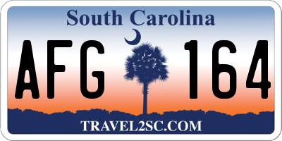 SC license plate AFG164