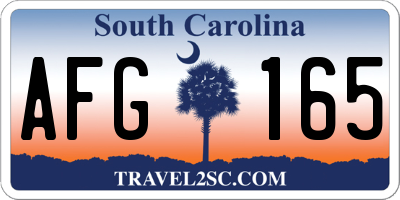 SC license plate AFG165