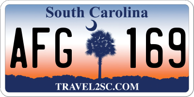 SC license plate AFG169