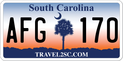 SC license plate AFG170