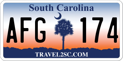 SC license plate AFG174