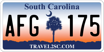 SC license plate AFG175