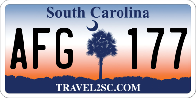 SC license plate AFG177