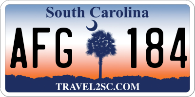 SC license plate AFG184
