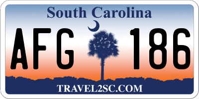 SC license plate AFG186
