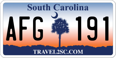 SC license plate AFG191