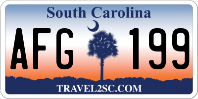 SC license plate AFG199