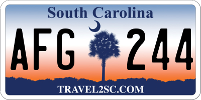 SC license plate AFG244