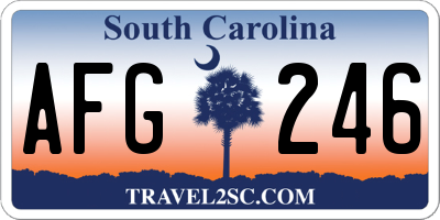 SC license plate AFG246