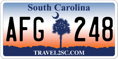 SC license plate AFG248