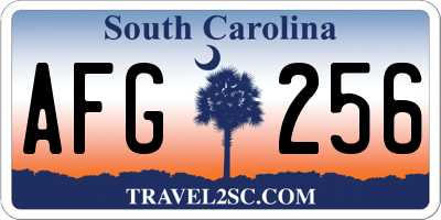 SC license plate AFG256
